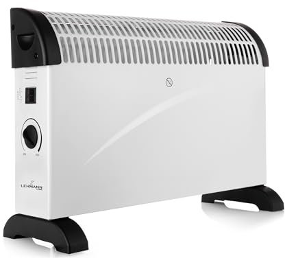 Lehmann LHOHC-2013A termoconvettore elettrico | Radiatore 750/1250/2000 Watt | Riscaldamento a convettore con termostato e protezione contro il surriscaldamento | Riscaldamento elettrico a risparmio