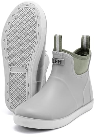 Sowdus Stivali Gomma Uomo, Adulto Impermeabile Leggere Comode Shorty Boots, Resistenti all'Usura Stivali Da Pesca da Lavoro Nero Scarpe Da Giardino Per l'esterno