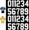 22pcs Letras para Planchar 20 cm Grandes Números Blancos para Planchar del 0 al 9 Números de Transferencia de Calor Pegatinas de Números Impermeables para Planchar para Ropa Camiseta Deportiva de Tela