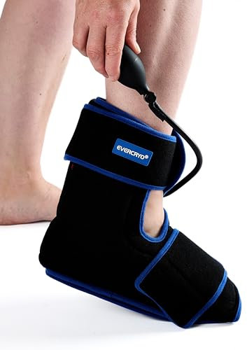 StrideOn Bandage de compression réutilisable pour cheville – Gel froid et thérapie de compression pour les blessures à la cheville, les gonflements et les soins post-opératoires