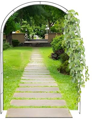 Arche d'arbre de Jardin, Grande Arche À Caissons pour Jardin Extérieur Vigne, Décoration de Fête de Vacances, Plantes Grimpantes pergola, Noir (3.9/5.9/7.8ft)(Green,H2mxW3.0m)