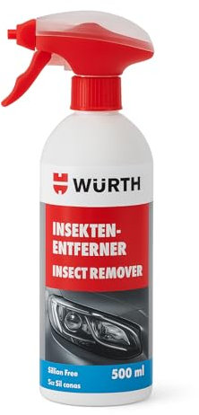 WURTH Rimozione degli insetti 500 ml - Spray schiuma attiva per cristalli, vernice, cromo e plastica - Pulisce resti asciutti senza sfregare - Ref. 08934700001