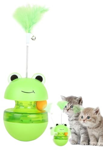 Grodgodisdispenser for katt - Interaktiv kattleksak, Interaktiva kattleksaker for innekatter, Långsam matande godisleksaker