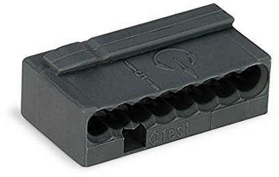 25x Wago 243-208 MICRO Verbindungsklemme - mini Wago - 8-fach - Verteilerklemme - Dosenklemme - dunkelgrau