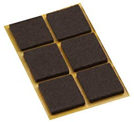 Metafranc Stück 645206 Stück - Feltro autoadesivo, 32 x 32 mm, 6 pezzi, protezione efficace per mobili e sedie/mobili per sedie sensibili