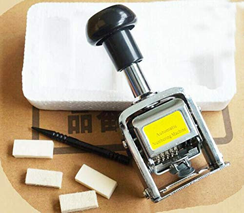 AUXPHOME Automatic Numbering Machine, Auto Jump 5-Digits, Number Stamp Self Inking Stamp Impression