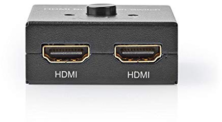 NEDIS HDMI Schalter HDMI Schalter | 3-Port | 1x HDMI Eingang / 2X HDMI Eingang | 1x HDMI Ausgang / 2X HDMI Ausgang | 4K@60Hz | 6 Gbps | Metall | Anthrazit Anthrazit, VSWI3482AT