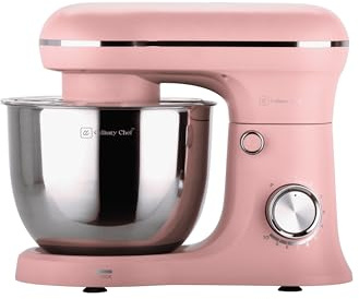 FRIGIDAIRE Culinary Chef ESTM020-PINK 4.5L Retro Stand Mixer (Pink), 4.75 Quart