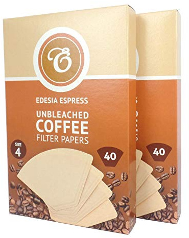 Edesia Espress Filtre A Cafe Conique Taille 4 Pour Cafetière Manuelle, Brun