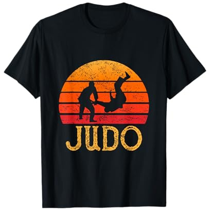 T-shirt Judo Cool Vintage Fighter Homme Garçon Fille T-Shirt