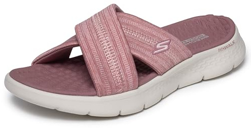 Skechers Women's Go Walk Flex Sandal Impressed, Mauve Textile, 4 UK