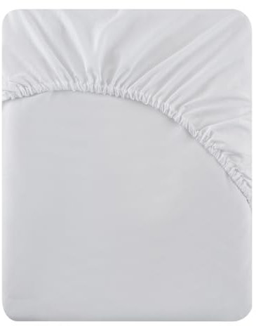 Soifox Spannbettlaken für King-Size-Bett, Bettlaken mit extra tiefer Tasche, 40 cm, weiches Mikrofaser-Spannbetttuch für Kingsize-Bett, 150 x 200 cm, Weiß