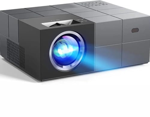 VVHUDA Projector 1080 Outdoor Movies Support 4K 5G Sync Phone Screen Convenient Projector Black Phone (D As shown) small gift
