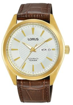 Lorus Orologio automatico analogico da uomo con bracciale in acciaio inossidabile, Oro - RL490BX9