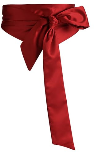 KFLY Cinturones de satén para mujer, cinta de lazo, accesorio de vestido suave para damas de honor, novia, boda, graduación, ocasión de noche