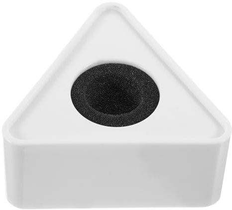 Abaodam Bandera de Micrófono Triangular Portátil de ABS para Micrófono Profesional Diseño Simple y Práctico, Resistente Forma Triangular para Publicidad en Color Claro