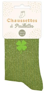 STC Chaussettes paillettes trèfle