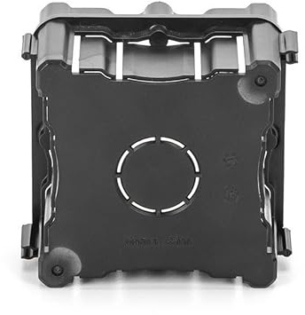 Caja empotrable negra, diseño compacto, fácil instalación, adecuada para mecanismos eléctricos y usos domésticos. Ideal para organización eléctrica.