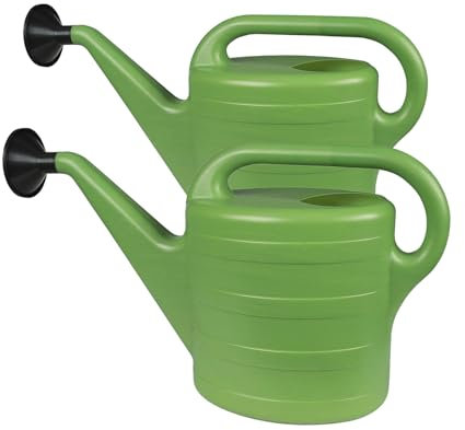 Lot de 2 arrosoir Classic 5 l - Ustensile de jardin intemporel en vert vif - Couleur : vert - Fabriqué en UE