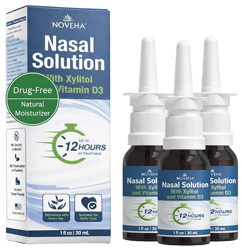NOVEHA Spray de xilitol | Spray hidratante con vitamina D3 | Suave para adultos