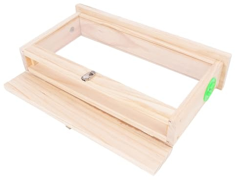 Riuulity Boîte de Ruche en Acrylique, Boîte éducative en Bois pour L'élevage D'abeilles avec évents pour Les Amateurs D'apiculteurs