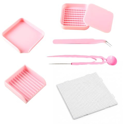 KSJEHW 7 Piezas Cuentas para Planchar Pinzas Herramientas para Cuentas Planchar Accesorios para Diseño DIY de Joyas, Creativas y Manualidades para Niños
