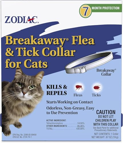 (3 Pack) Zodiac Breakaway Flea and Tick Collar for Cats, 13