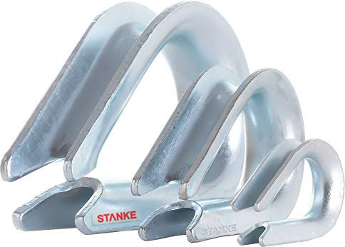 Seilwerk STANKE 15x Kausche Verzinkt 5 mm Drahtseilkausche für Forstseil Windenseil Stahlseil Naturseil DIN