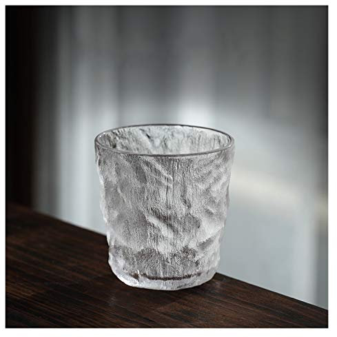 caihuashopping vattenglas handblåsta vintageglas set med blyfri, förtjockad botten, whiskyglas, vinskördsglas, bourbon, cocktail, scotch dricksglas (storlek: Small)