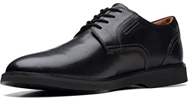 Clarks Malwood Lace Mens Black Leather, 8.5