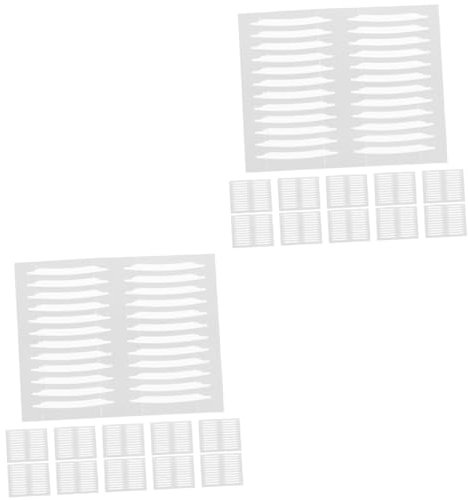 FRCOLOR 60 Blatt Doppelseitiger Augenlid-aufkleber Durchsichtiges Klebeband Koreanisches Make-up Bequemes Augenlidband Lidstraffungsstreifen Weiß Doppeltes Augenlid Faserstreifen Frau