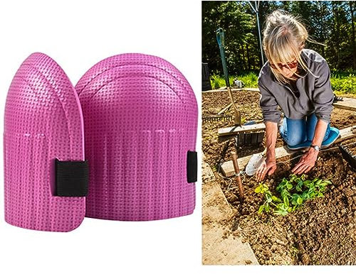 Hsivtns Coussin de Genou de Jardin Confort, Garden Kneeler Pad Kneeling Mat Coussin à Genoux en EVA Coussin à Genoux Protection Contre l'humidité, Le Froid et la saleté,Rose