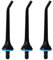 Ersatzspitzen für COSLUS, Hangsun, Nicwell Wasserflosser, Munddusche aufsätze Jet Tip Düse, Schwarz, 3 Stück