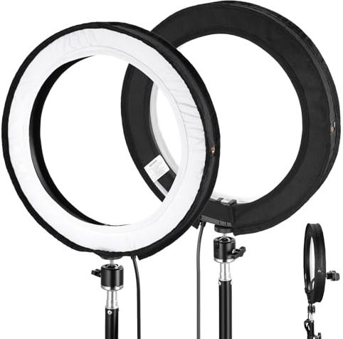 NEEWER Diffuseur Lumière Annulaire Seulement pour RH12B RH12C 12 Lumière Annulaire,Chaussette élastique pour Softbox Lumière Douce &Uniforme,Aucune Fuite de Lumière,Chiffon pour Lumière Blanche,NS008