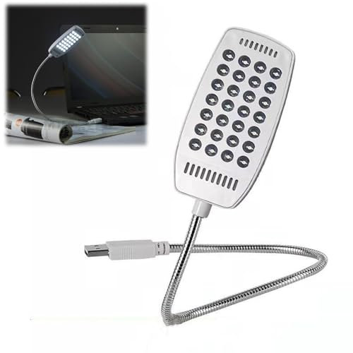Luce Lettura USB, Luce Flessibile a Collo di Cigno, Lampada LED USB Flessibile 28 LED Sorgente Luminosa Con Interruttore, Lampada Per PC, Lampada LEDs Per Tastiera Computer