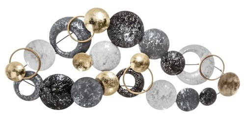 WELL HOME - Decoración de pared redondo de metal 90,5x6,5x44cm - diseño moderno y elegante