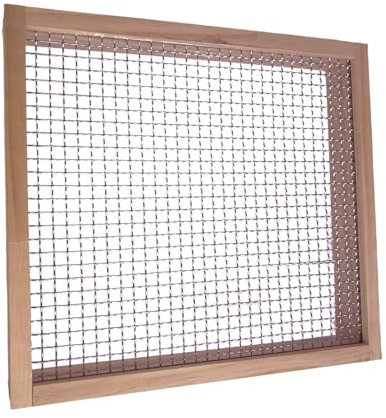 Tamiz de tierra, tamiz de abono de madera, tamiz de jardín manual multifuncional, tamiz de grava multifuncional, suministros de jardín reutilizables, herramienta bonsái de gran capacidad para