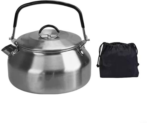 QOXEZY for Thous Winds Camping Kettle 0.8L Stainless Steel Portable Tea Pot with Anti-Hot Handle Fast Heating Compact Design for Outdoor Hiking Backpacking Travel Solo Adventures Induction Compatible