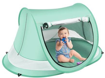 Baby Pop Up Tent – Sunshade Shelter, Pavilion | UV Protection Portable Toddler Dome for Park Pool Travel Picnic Beach Yard Garden Backyard Camp Play Time Folding Cover Lightweight Canopy