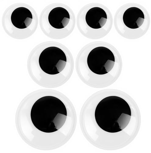 cobee 8 st självhäftande googly-ögon, stora googly-ögon, självhäftande googlys öga, juldekorationer, googlys öga, ögonglobsklistermärken för gör-det-själv-hantverk, julgransfest dekorationer