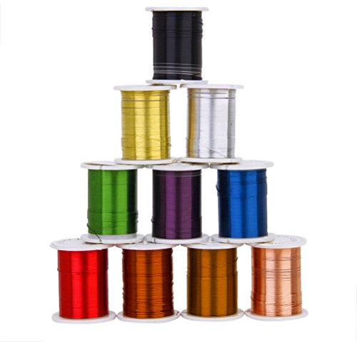 ROSENICE Kupferdraht Schnüre Schmuckdraht Schmuckfaden Faden 0,3 mm - 10 Stücke