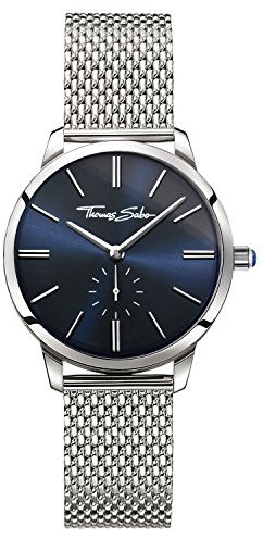 Thomas Sabo Damen Armbanduhr Analog Quarz Edelstahl Dunkelblau WA0301-201-209-33