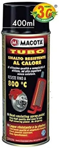 StickersLab - MACOTA TUBO vernice ALTA TEMPERATURA nero spray 3G 400 ml auto moto