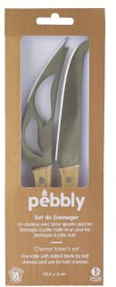 Pebbly Set du fromager - 2 couteaux à fromage