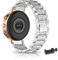 AireWiki Armband Kompatibel mit Fossil Gen 6 Women Hybrid Watch Armband Edelstahl Für Damen Herren Elegant Glänzend Metall Uhrenarmband Für Fossil Gen 6 Women Hybrid Watch (Silber)
