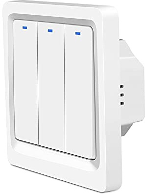 Homekit Smart Wall Switch Press Key Works with Apple Homekit iOS Siri Voice Control Timing EU Standard 10A (3 Keys)