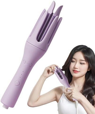Bigodino per capelli con rotazione automatica, bigodino per capelli automatico con ferro arricciacapelli,Ioni negativi per ferro arricciacapelli automatico da 32 mm | Bacchetta arricciacapelli rotante