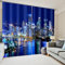 IKDZCM 2-teilige Verdunkelungsvorhänge mit New York City-Nachtansicht, Vorhänge für Schlafzimmer, Wohnzimmer, Fenster, Küche, Jalousien, Vorhänge, Paneele WxH/2x70x130cm vorhänge