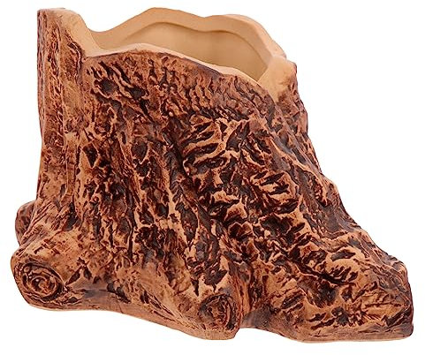 BESPORTBLE Pot De Fleurs Imitation Tronc Arbre Pot pour Plante Grasse Décoratif pour Intérieur Et Extérieur