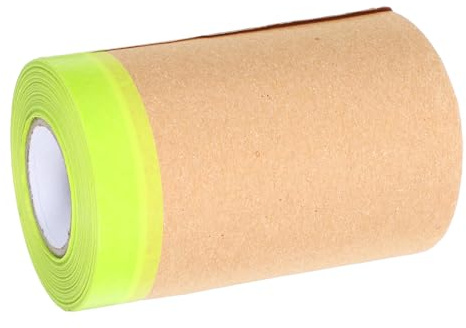 Cabilock Papel Protector para Cinta Adhesiva para Automóviles Cinta De Enmascarar para Pintura Papel De Enmascarar Preencintado Película De Enmascarar Cinta De Enmascarar